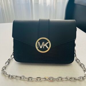 Authentic Michael Kors Carmen Medium Crocodile Embossed Convertible Bag - NEW